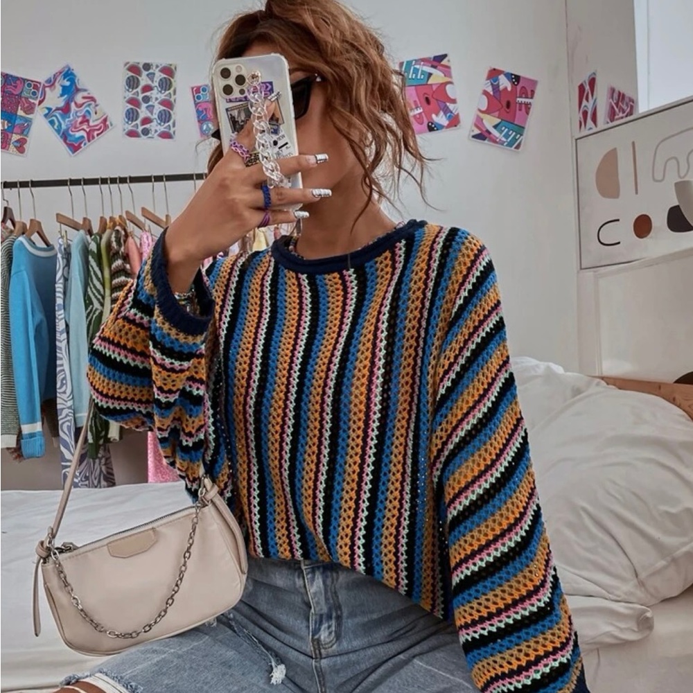 Multicolor SHEIN sweater